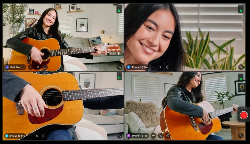 Ứng dụng Camera Final Cut của Apple cho phép các nhà làm phim kết nối 4 camera cùng một lúc