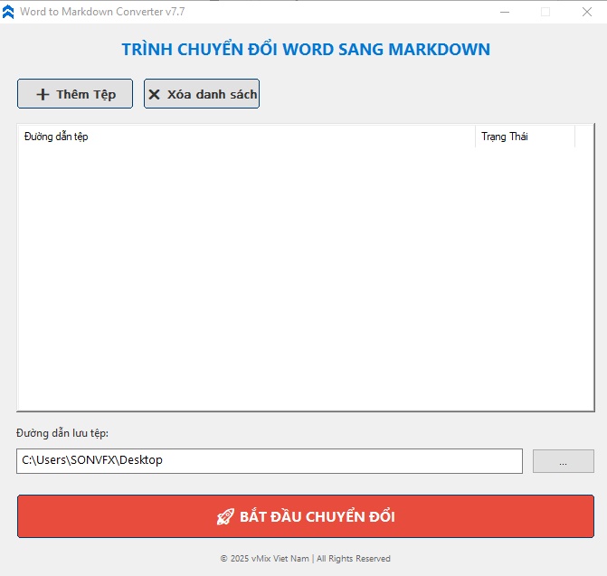 Ảnh chụp màn hình của Word to Markdown Converter