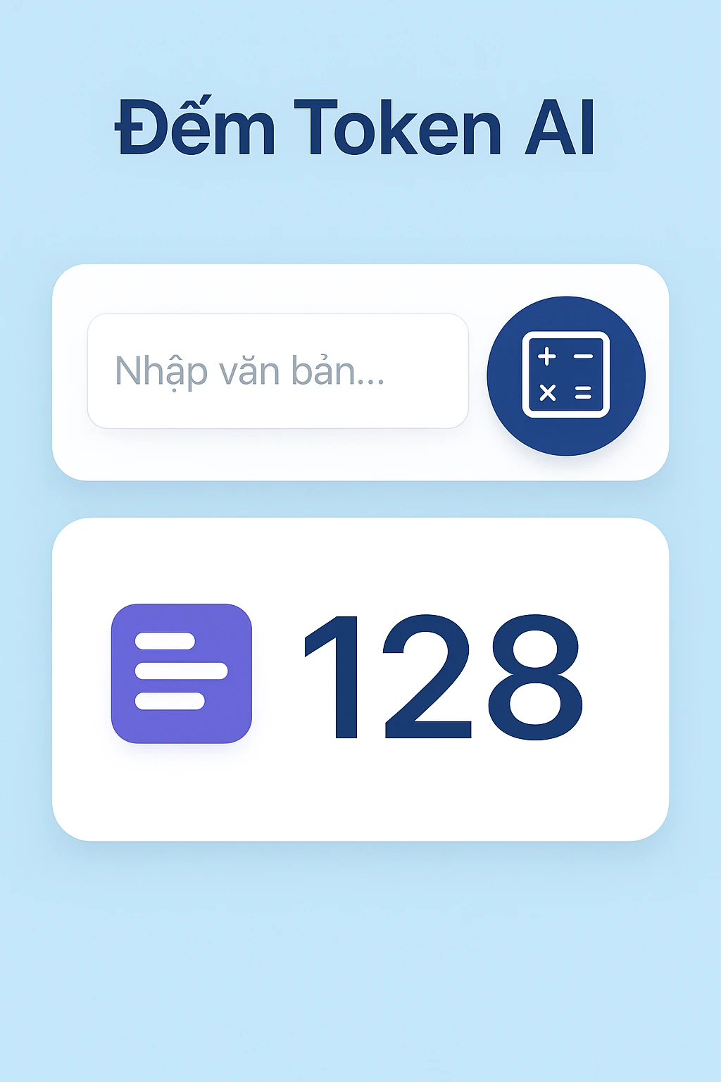 Ảnh minh họa công cụ Đếm Token AI