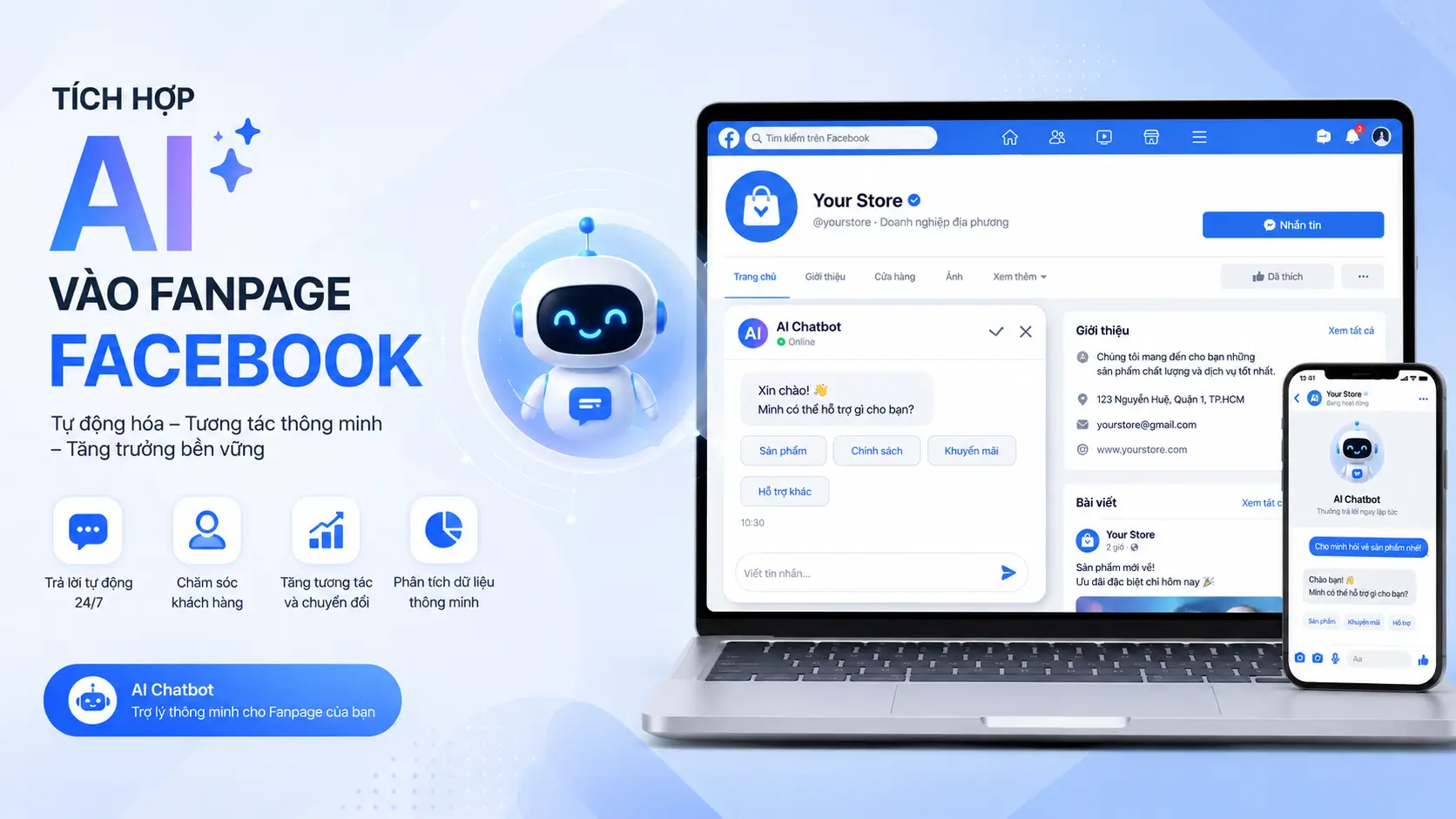 chatbotfanpage Tích hợp AI vào Fanpage Facebook