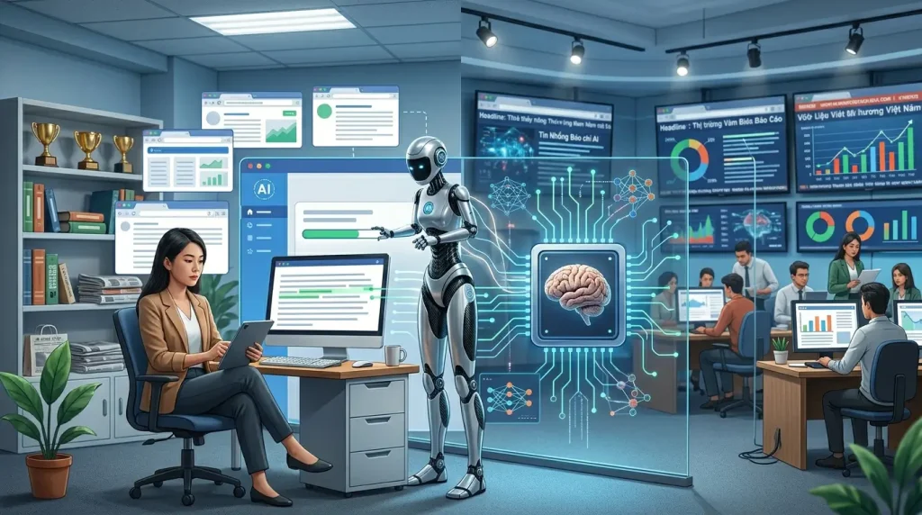 Phần mềm viết tin bài báo chí ứng dụng ai