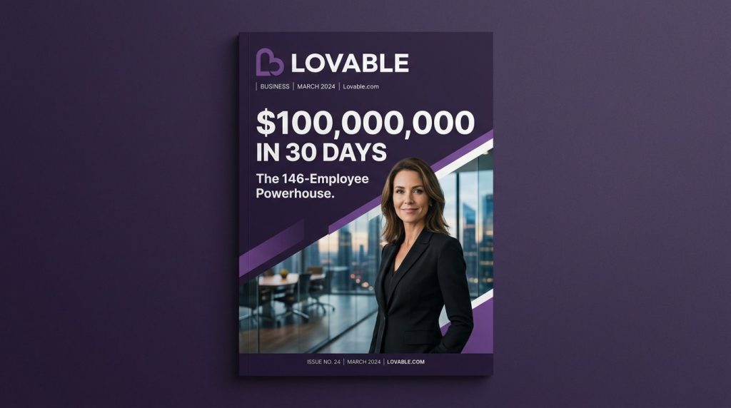 Lovable tăng 100 triệu USD doanh thu trong một tháng với chỉ 146 nhân sự