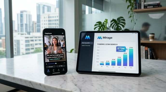 Mirage huy động 75 triệu USD để phát triển các mô hình AI cho ứng dụng biên tập video Captions