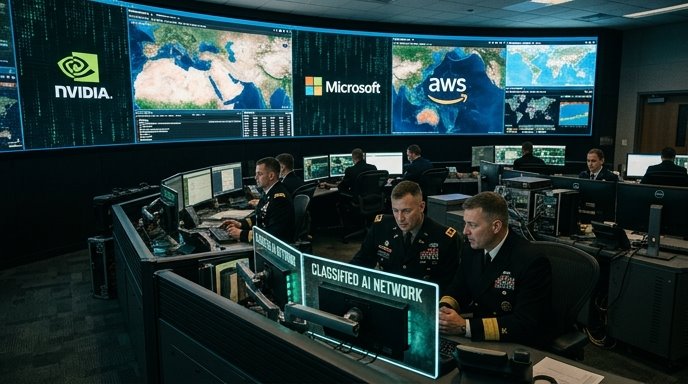 Lầu Năm Góc đưa AI của Nvidia, Microsoft và AWS vào mạng lưới quân sự mật
